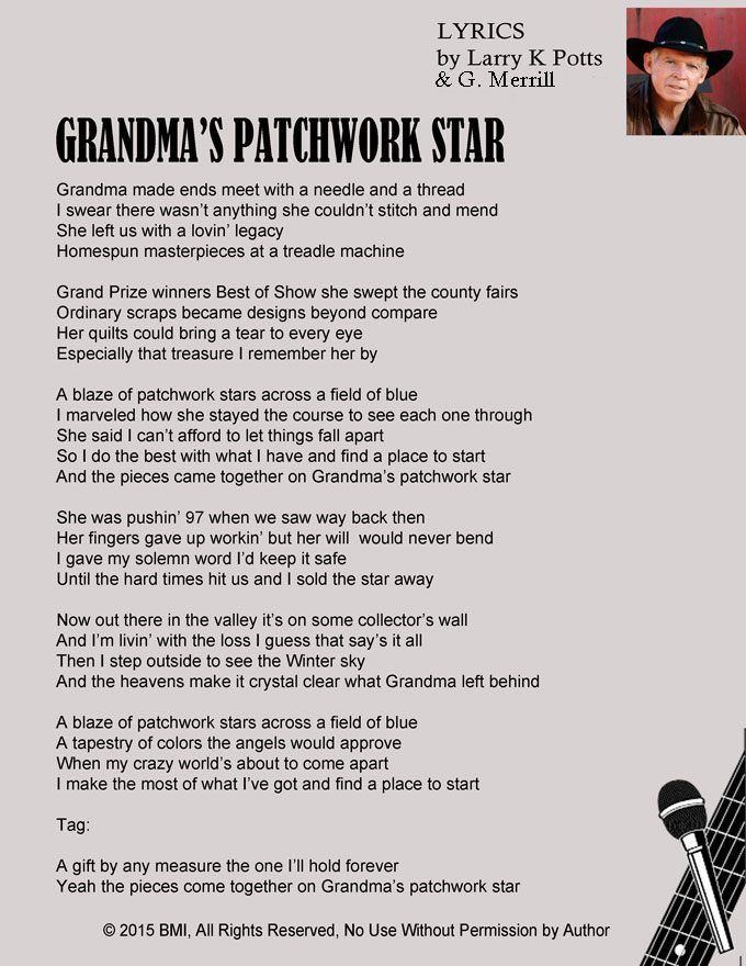 Grandmas Patchwork Star Lyrics