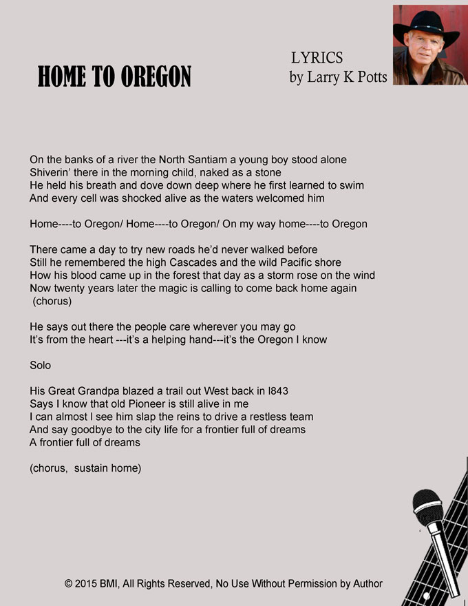 Home to Oregon Lyrics