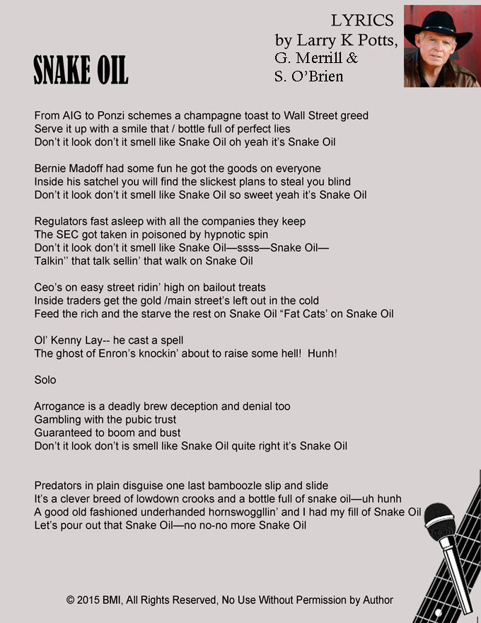 Snake Oil Lyrics